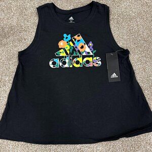 adidas Youth Girls Tank Top - Size M 10/12 - Black *NWT